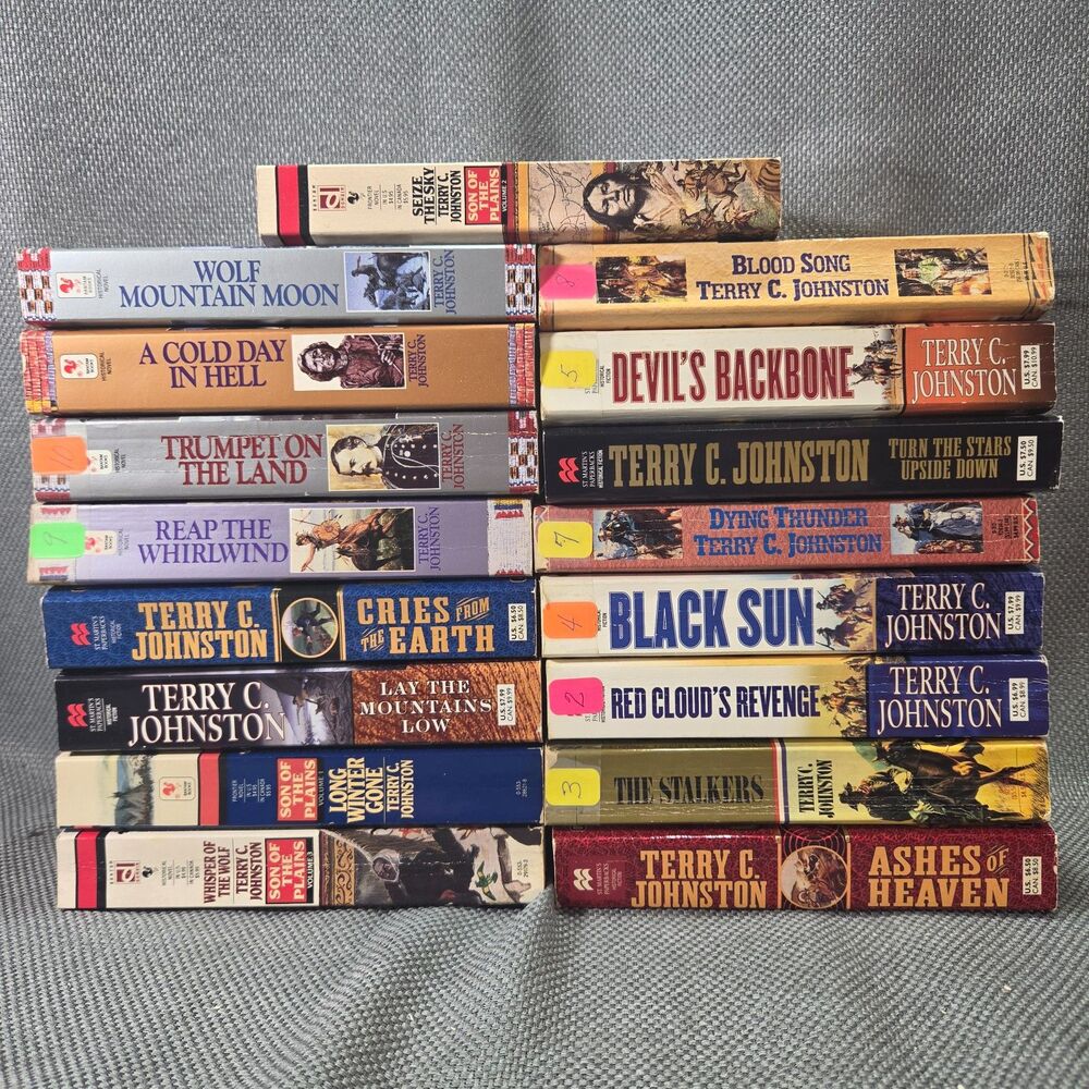 Lot of 13 Terry C. Johnston The Plainsmen Western PPBs Historical Frontier Set